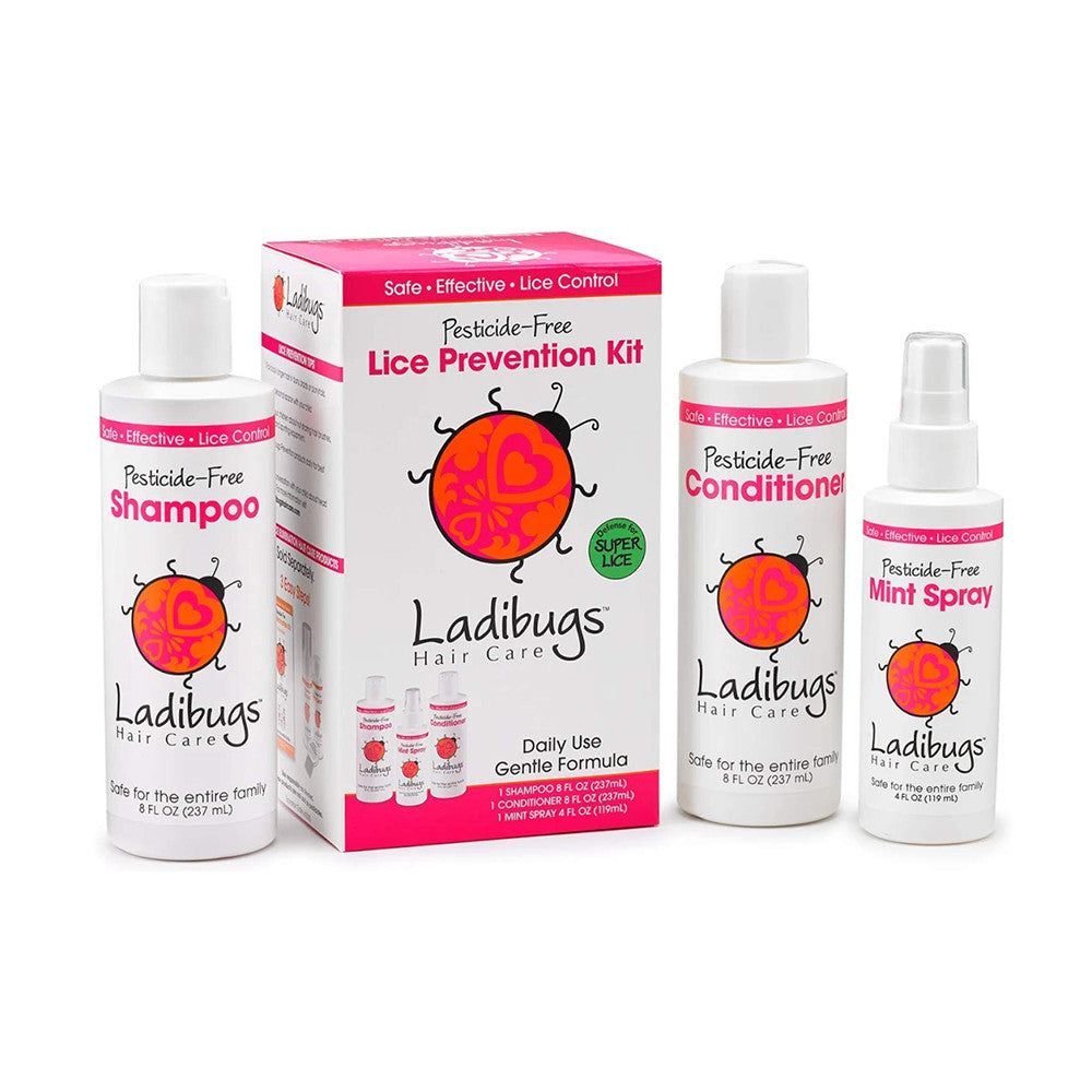 Ladibugs Hair Care Pesticide Free Lice Prevention Kit, 3 Ea